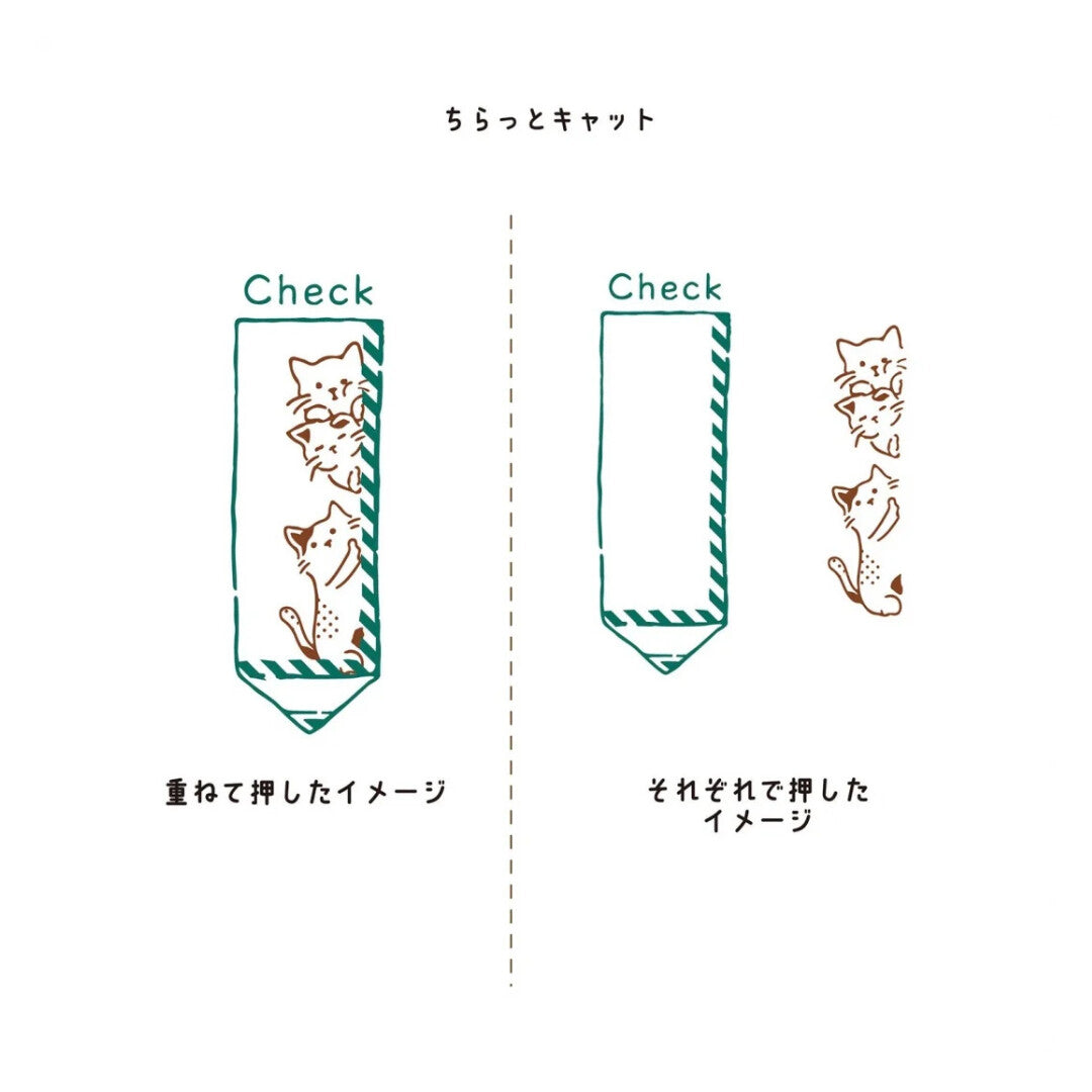 Kutsuwa Layer Stamp Hancoco Deco - Spähende Katze