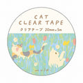 RYU-RYU Clear Tape - Cats & Flower Fields