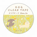 RYU-RYU Clear Tape - Dogs & Flower Fields