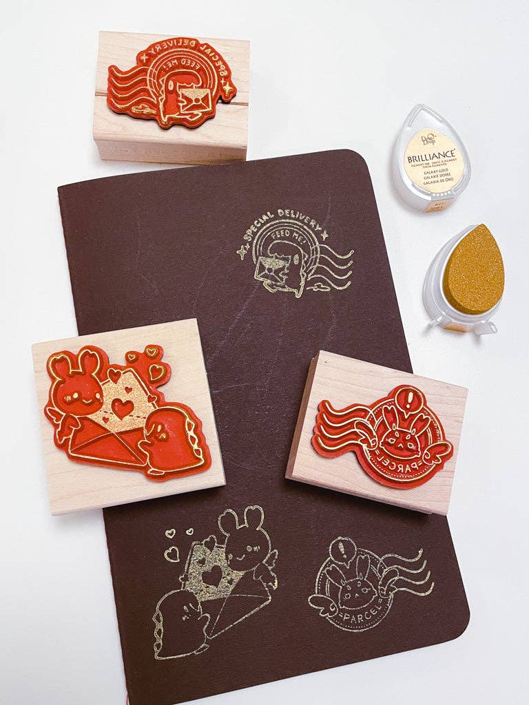 An Itty Bitty Fountain Pen Wooden Stamp