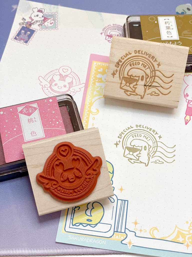 An Itty Bitty Fountain Pen Wooden Stamp