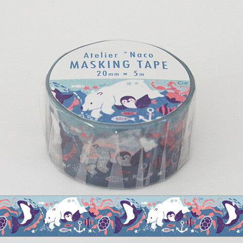 KODOMO NO KAO Natsuko Taguchi Washi Tape - Sea Animals
