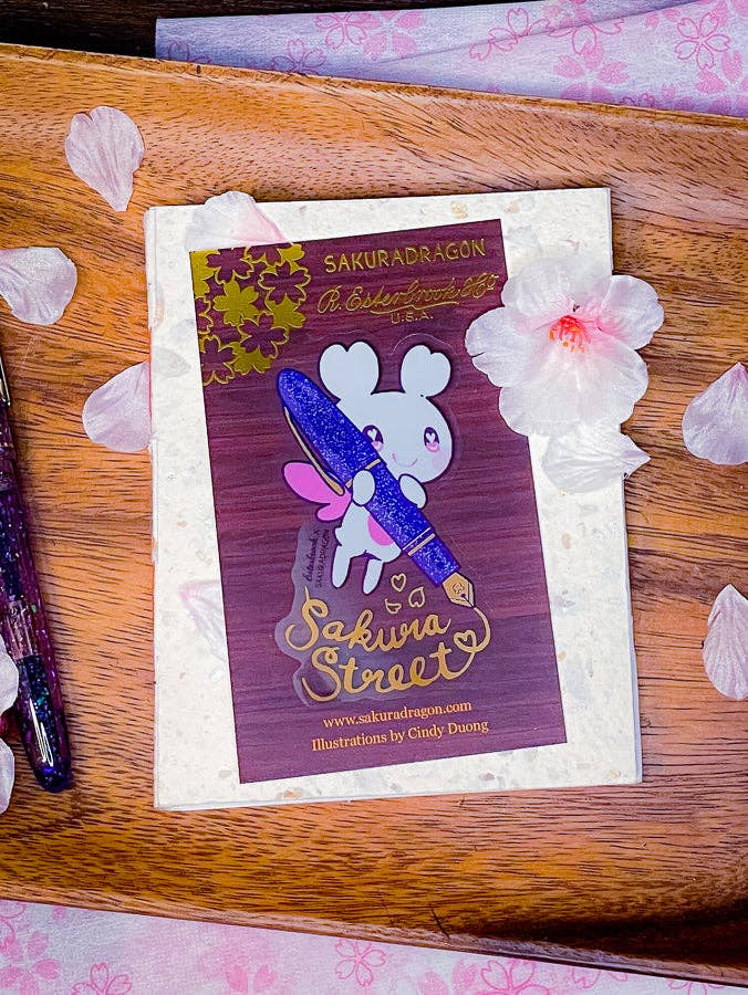 Sakura Street Fountain Pen Clear Sticker
