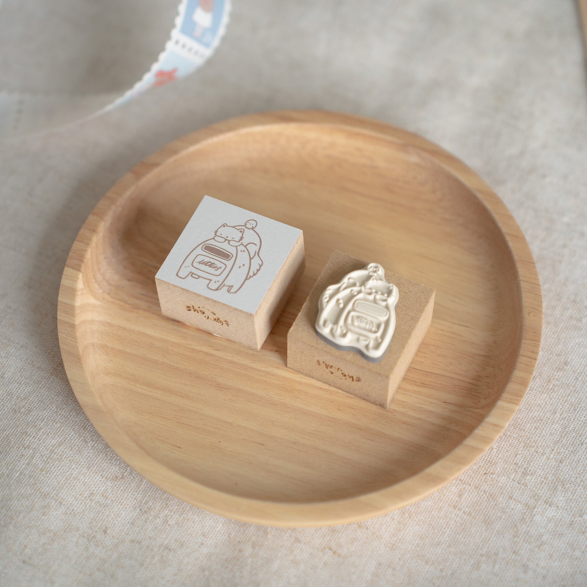Cat & Mailbox - Stamp