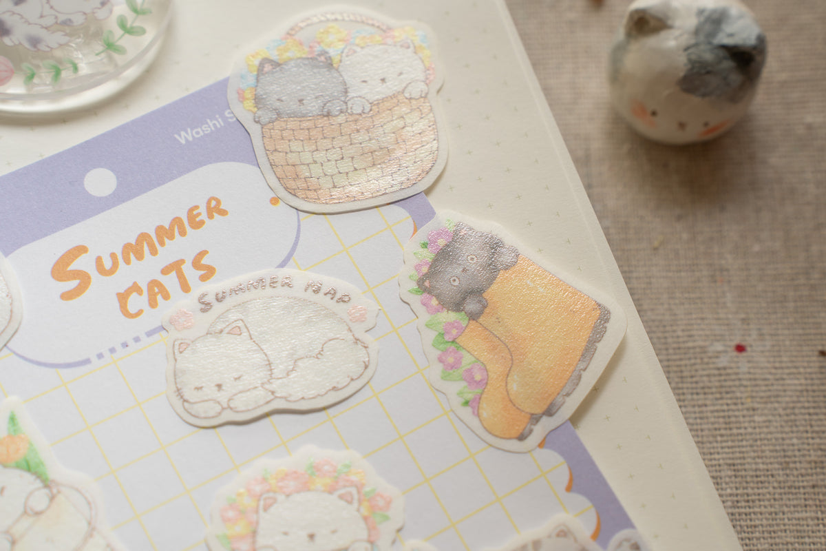 Summer Cats - Washi stickers