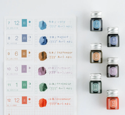 [PRE-ORDER] Hobonichi TSUKI no IRO - Mini Ink Bottle Set