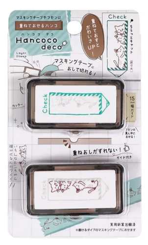 Kutsuwa Layer Stamp Hancoco Deco - Spähende Katze