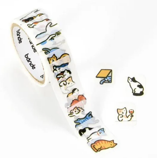 bande Washi Stickers People living in a notebook - Cats everywhere