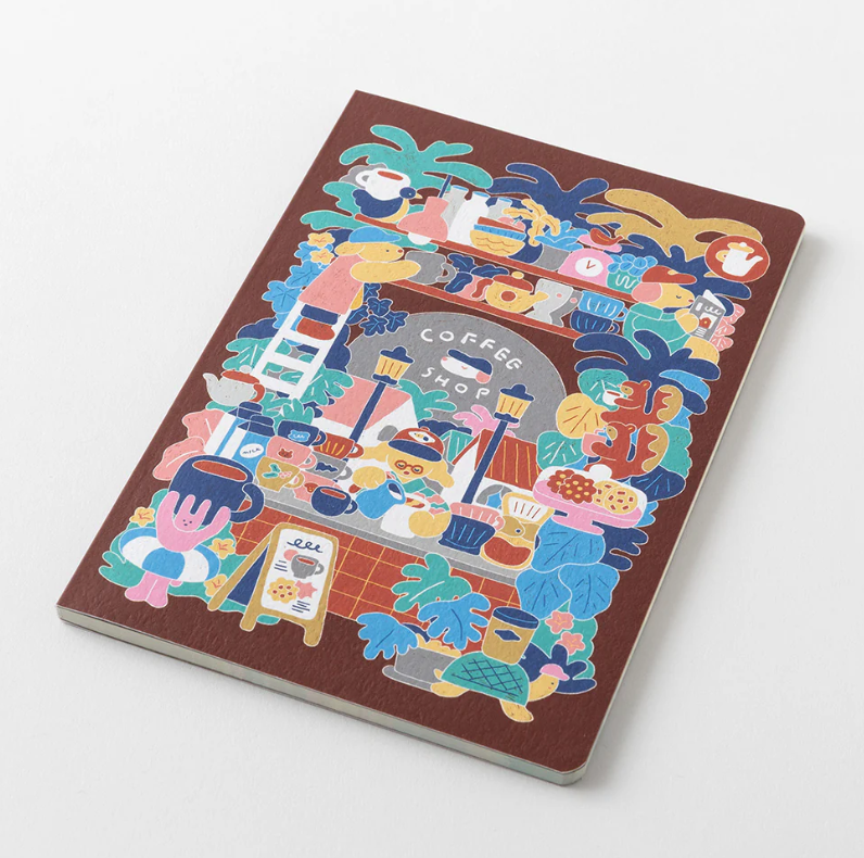 Midori Yuru Log Notebook - Lay flat - Café