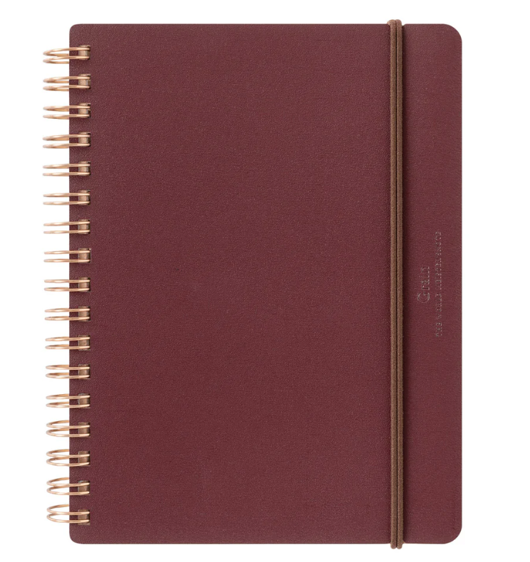 Midori Notebook Grain Paper B6 - Bordeaux