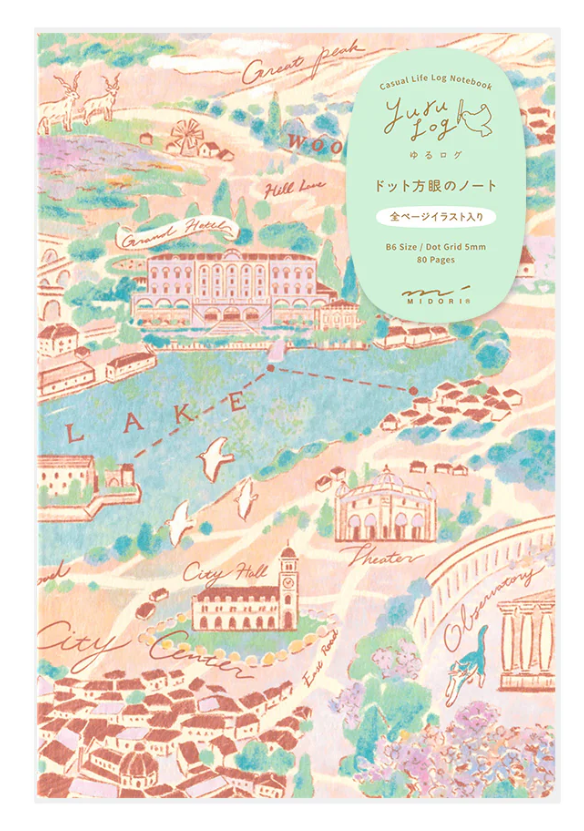 Midori Yuru Log Notebook - Lay flat - Voyage