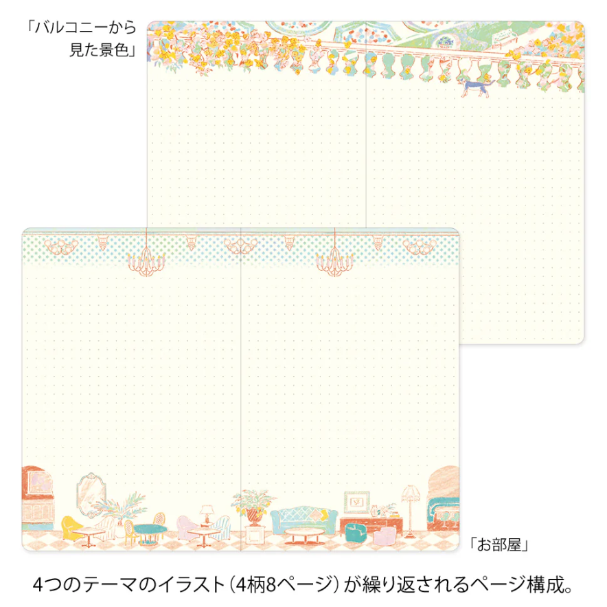 Midori Yuru Log Notebook - Lay flat - Voyage