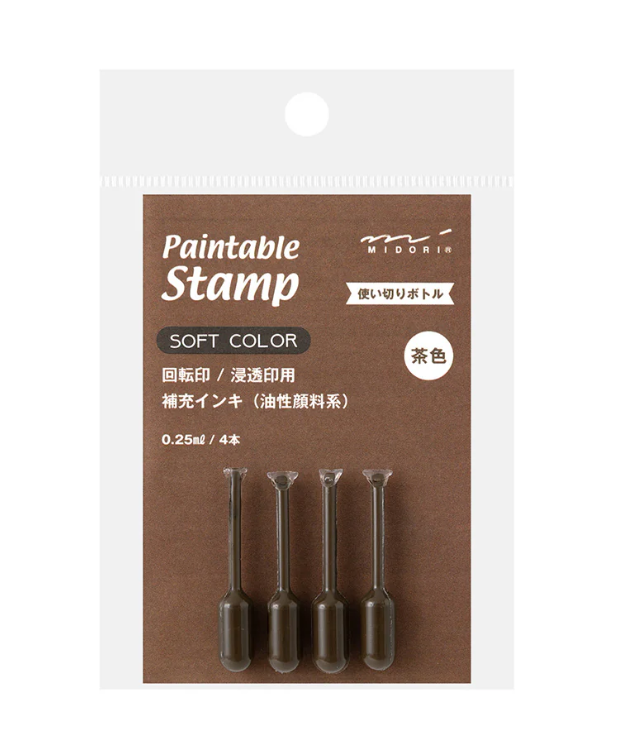 Midori Stamp Ink Refill Brown