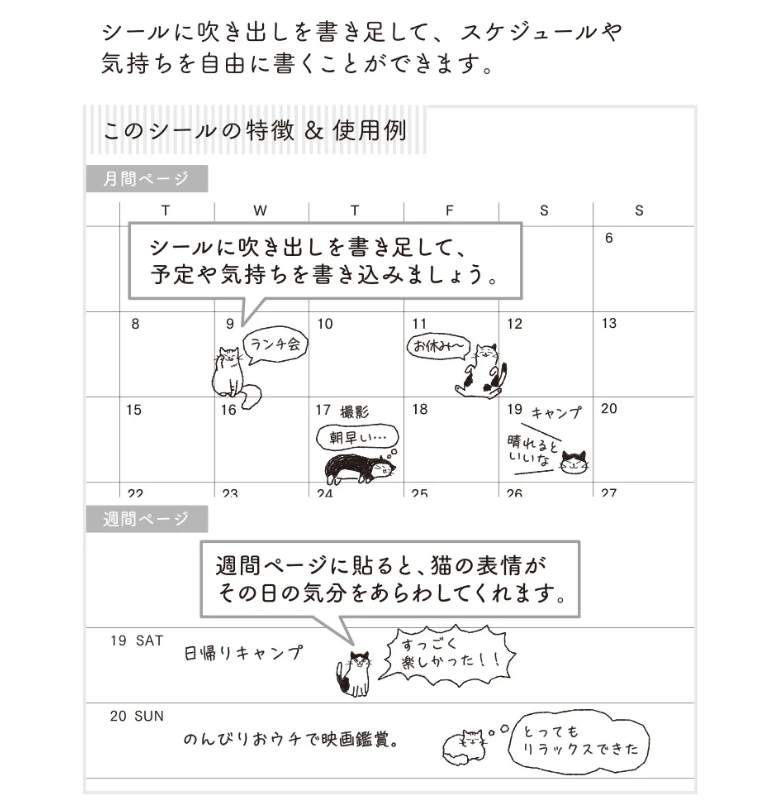Repositionable stickers Cat