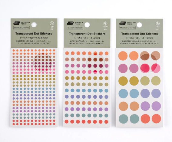 [PRE-ORDER] Hobonichi TSUKI no IRO - Transparent Dot Stickers