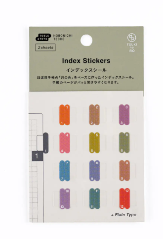 [PRE-ORDER] Hobonichi TSUKI no IRO - Index Stickers