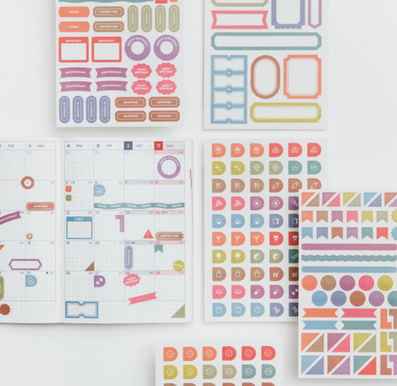 [PRE-ORDER] Hobonichi TSUKI no IRO - Sticker Set Schedule
