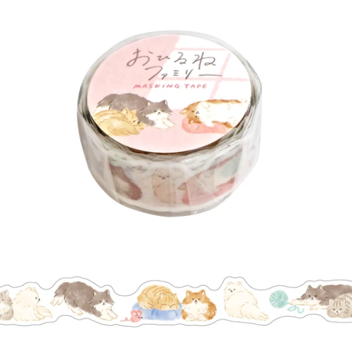 Mind Wave Die-cut Washi Tape - Napping Cats