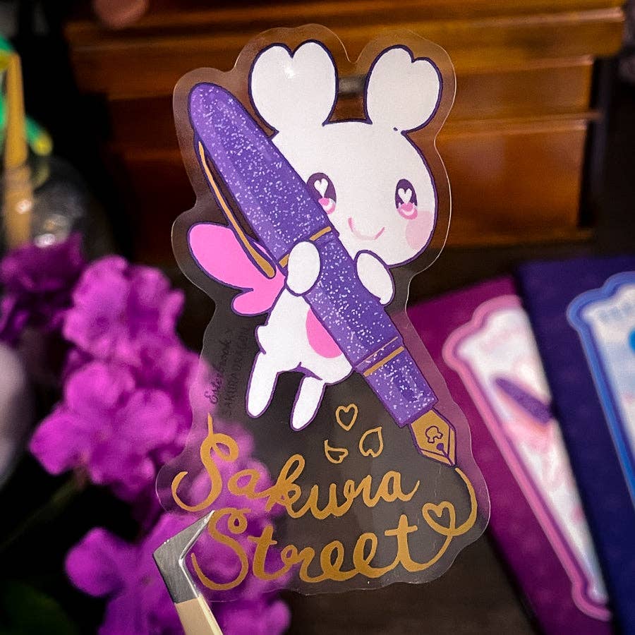 Sakura Street Fountain Pen Clear Sticker