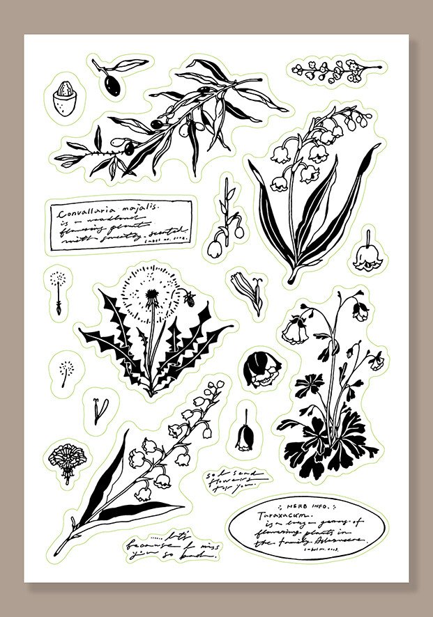 OURS Journal - de Fleur - Clear Stamp Sheet